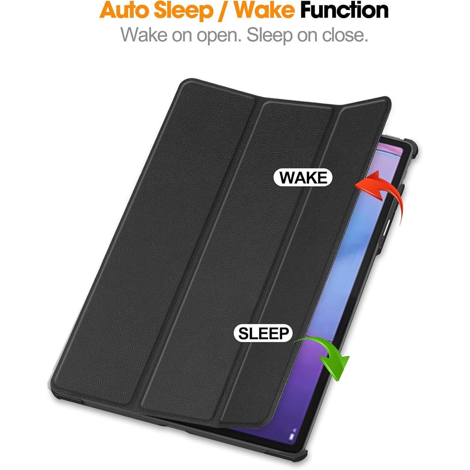 Husa pentru Lenovo Idea Tab Pro Gen 2 13 inch Lightweight Slim, tip stand, functie sleep/wake-up si inchidere magnetica, protectie 360 - negru