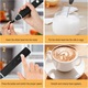 Aparat portabil pentru spuma de lapte, mixer reincarcabil pentru bauturi, potrivit pentru cafea si sabloane artistice, mixer pentru cappuccino, pentru ciocolata calda, mixer