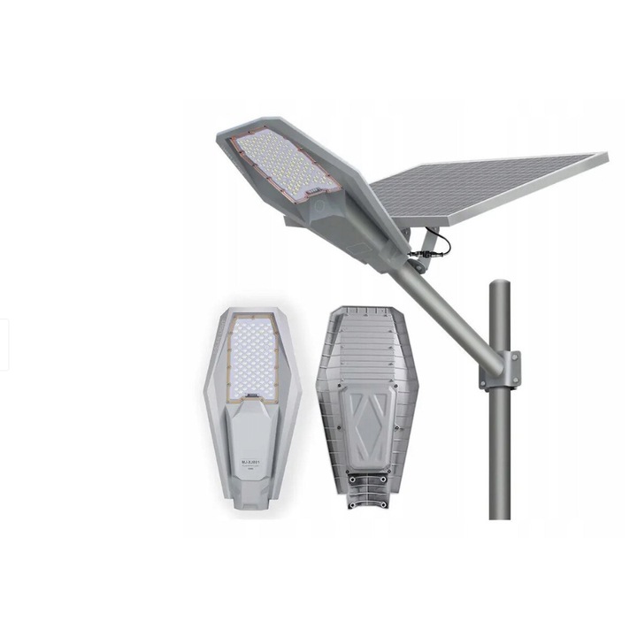 Lampa solara LED 200W, LedClick, cu senzor de amurg, acumulator
