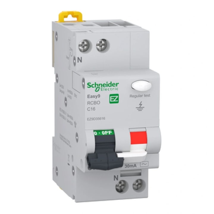 EZ9D35616 Diferential RCBO 16A 1P+N 30mA 6kA Curba C Tip AC Easy9 Schneider
