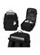 Rucsac de Calatorie, Negru, 40x30x20 cm, Bagaj de Mana Avion, Ryanair, Wizz Air, Cabina, 20L, Laptop 15 "6", Impermeabil, Prindere Troler
