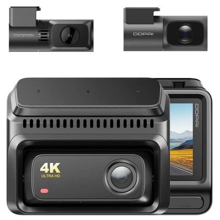 Camera auto DDPAI Z60T 4G, 4K+2K+1K, slot SIM, Triple HDR, Wi-Fi 6 5GHz, bluetooth 5.4, Supercapacitor, GPS
