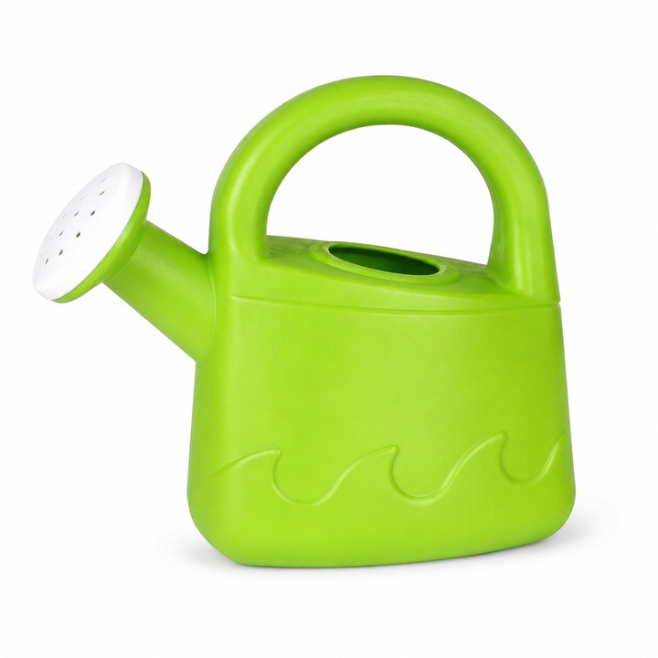 Jucarie De Plaja Pentru Copii Stropitoare Din Plastic, Accesoriu Pentru Joaca In Nisip Si Apa, Recipient Usor Cu Maner Rotund, Gat De Turnare, Capat Perforat Pentru Stropire Si Activitati Distractive La Plaja, Verde