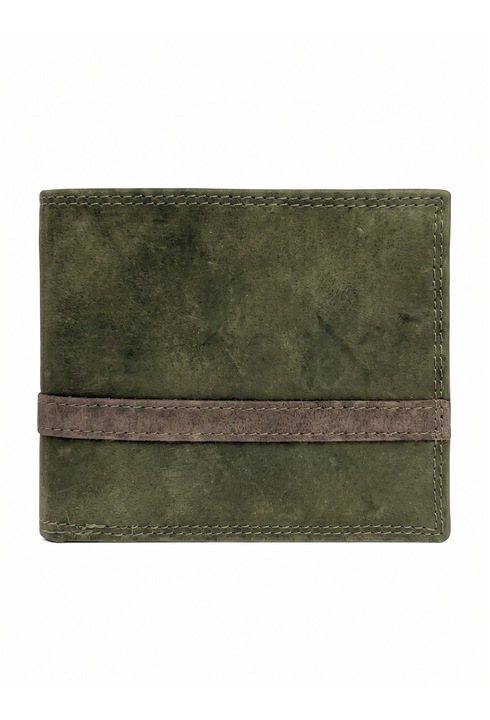 Chiara Ferretti, Portofel de piele intoarsa cu cusaturi duble, Verde inchis