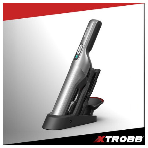 Aspirator Auto Portabil Xtrobb ProVac 100W, Motor Brushless BLDC, 16000 Pa, Filtru HEPA Dublu, Fara Fir, 2 Trepte Putere, Autonomie 30 min, Negru/Gri