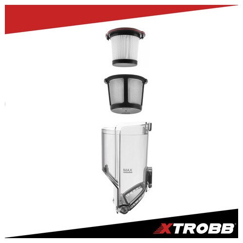 Aspirator Auto Portabil Xtrobb ProVac 100W, Motor Brushless BLDC, 16000 Pa, Filtru HEPA Dublu, Fara Fir, 2 Trepte Putere, Autonomie 30 min, Negru/Gri