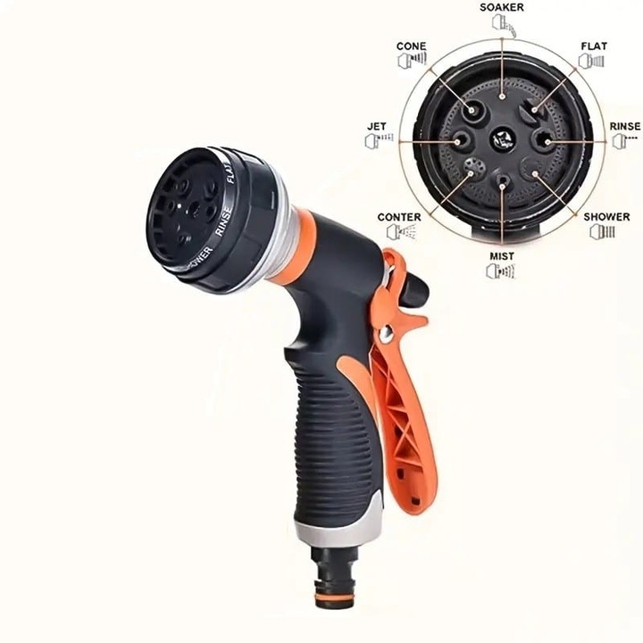 Locsolópisztoly, 7 funkció, Colorfulyard, Z-TOOLS / ZTS8534