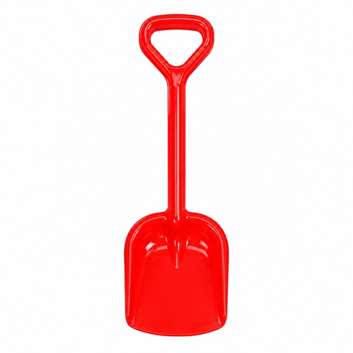 Jucarie De Nisip Pentru Copii 50 Cm, Lopatica Din Plastic Pentru Plaja Si Nisip, Accesoriu De Joaca Usor Cu Maner Lung, Cupa Lata Pentru Sapat, Umplut, Turnat Nisip Si Activitati Distractive La Plaja, Rosu