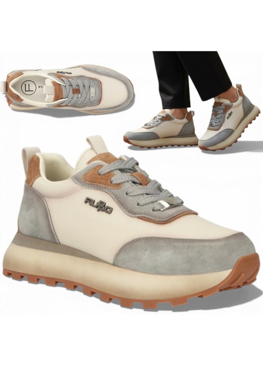 Pantofi Sport Dama, Filippo, Piele Naturala, Cu Platforma, Moderni 39