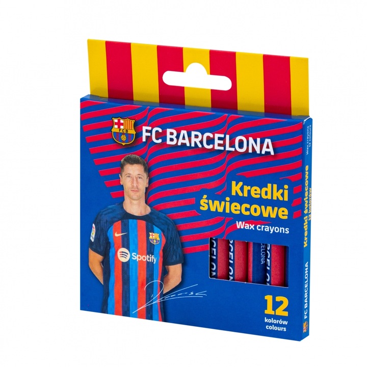 Set de creioane colorate, Astra, FC Barcelona, ​​​​12 culori