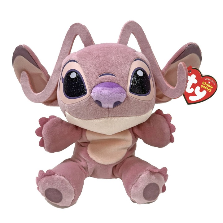 Jucarie de plus TY Beanie Babies, Disney Lilo & Stitch, Angel, 15 cm
