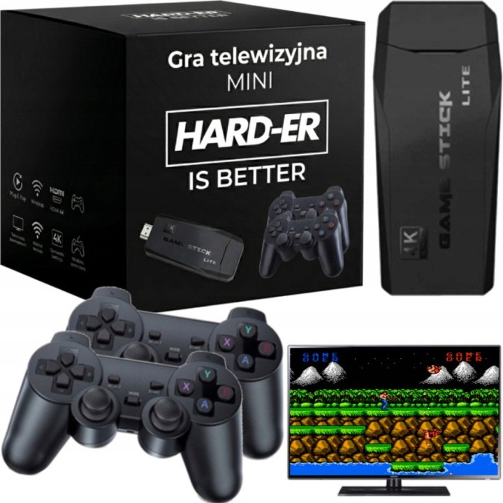 Joc TV retro mini HDMI wireless 22073 jocuri stick jocuri televizor 2 controlere fara fir plug and play