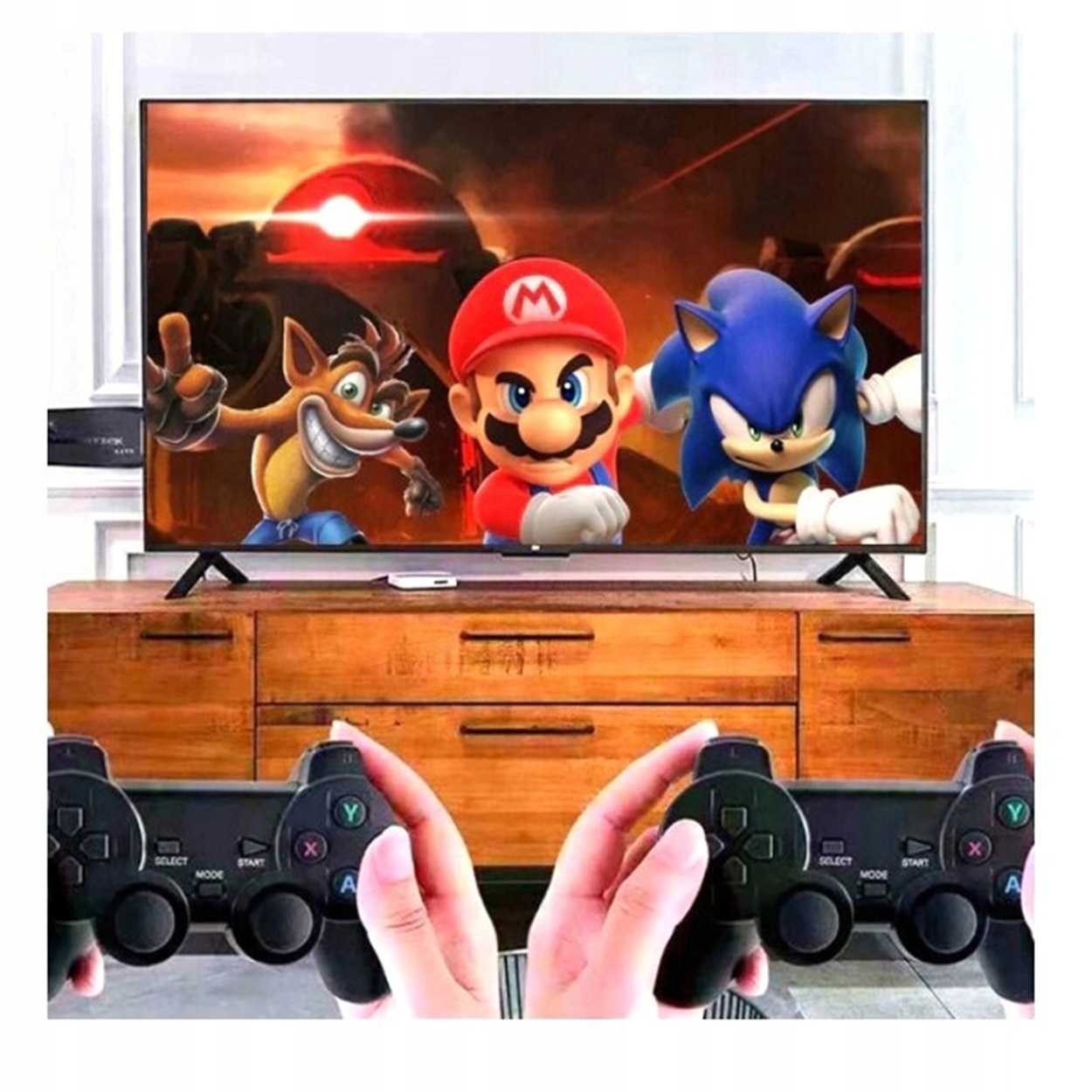 Joc TV retro mini HDMI wireless 22073 jocuri stick jocuri televizor 2 controlere fara fir plug and play