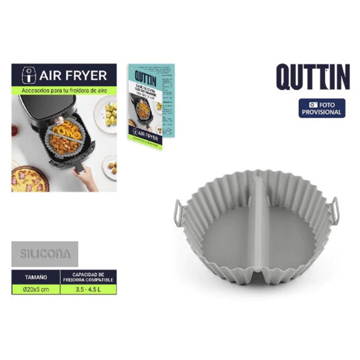 QUTTIN airfryer covoraș din silicon cu separator, 20 cm