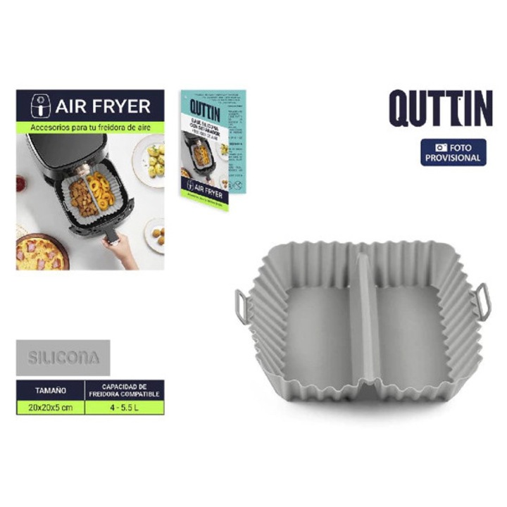 QUTTIN airfryer covoraș din silicon cu separator, 20 cm