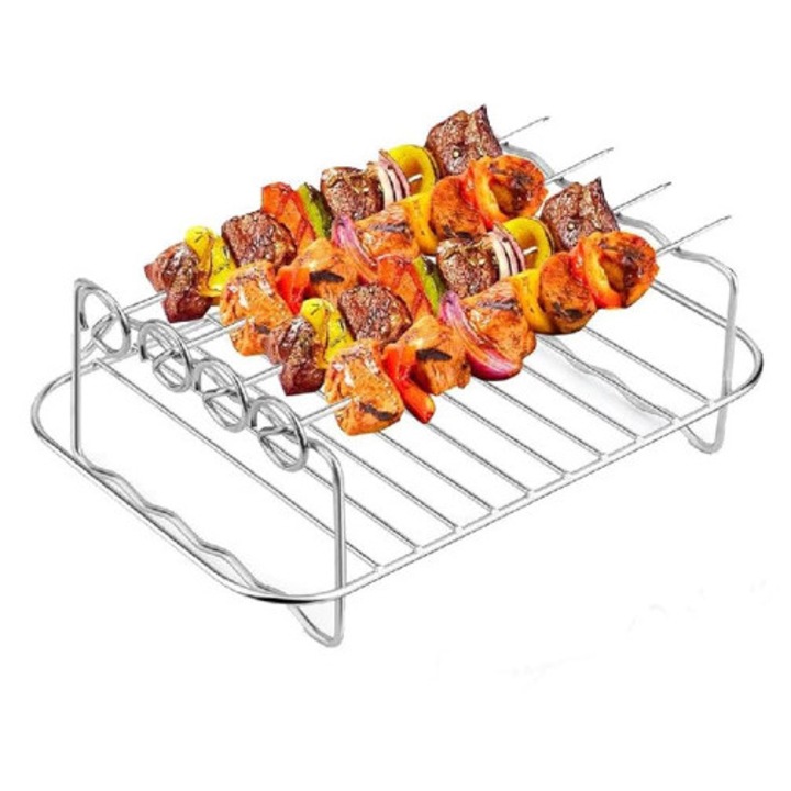 QUTTIN grătar dreptunghiular pentru airfryer cu 4 frigărui