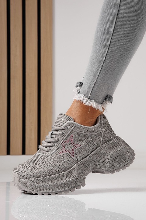 Pantofi dama, OneFashionRoom, Iulia, Gri