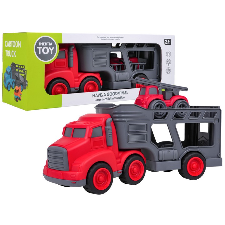 Set de vehicule: Camion + Mașină de pompieri