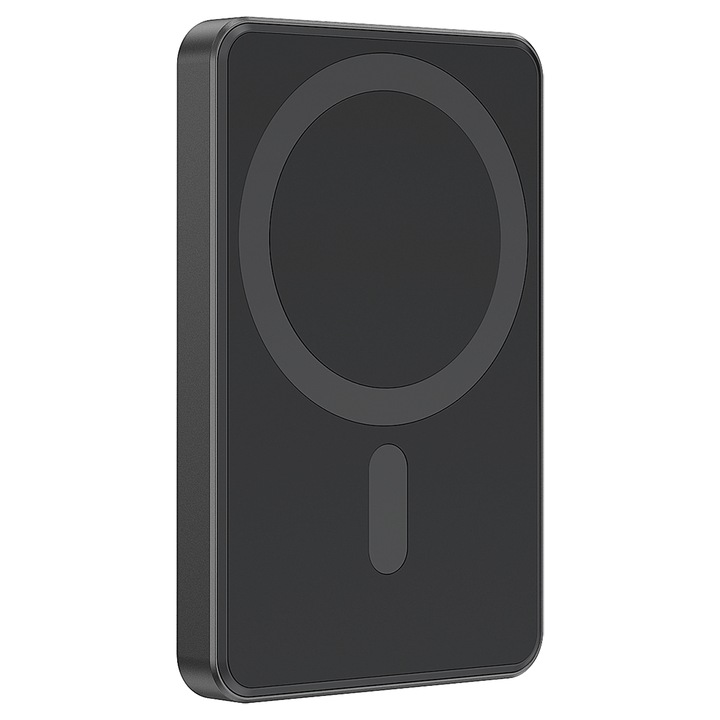 Gembird PB05-WPC15M-01 15 W-os vezeték nélküli powerbank, MagSafe támogatás, 5000 mAh, fekete