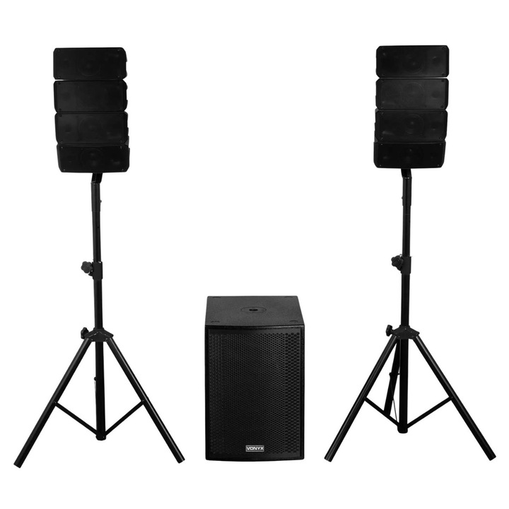 Vonyx VX915 sistem PA line array cu difuzoare suspendate și subwoofer, 1400W