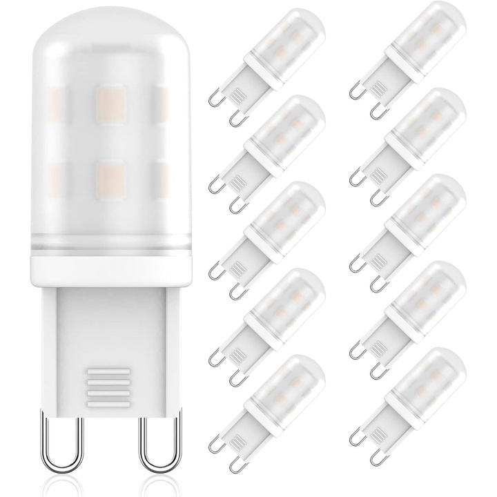 Bec LED G9, RuLEDne, 2W, Meleg Fehér 2700K, 220-240V, CRI 85+, 10 darabos szett