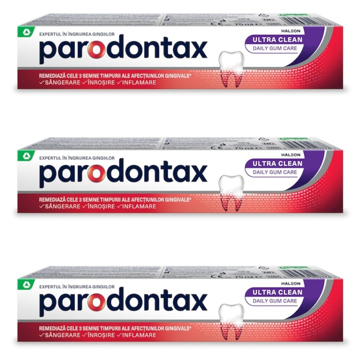 Set 3X Pasta de dinti parodontax Ultra Clean, 75 ml