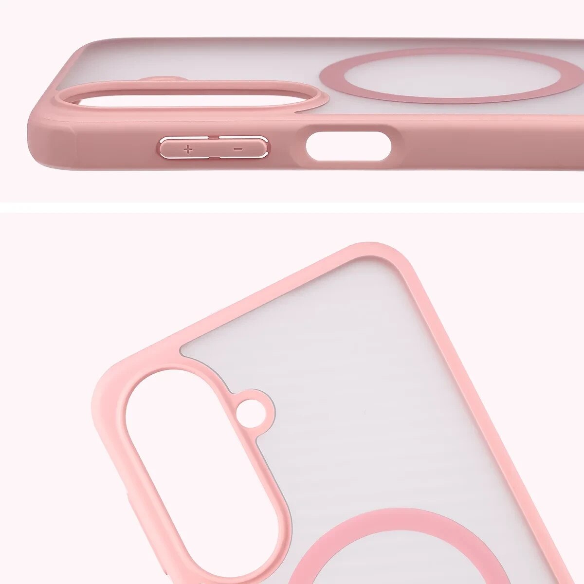 Carcasa Bizon MatteO cu MagSafe compatibila cu Samsung Galaxy A27 5G, Roz