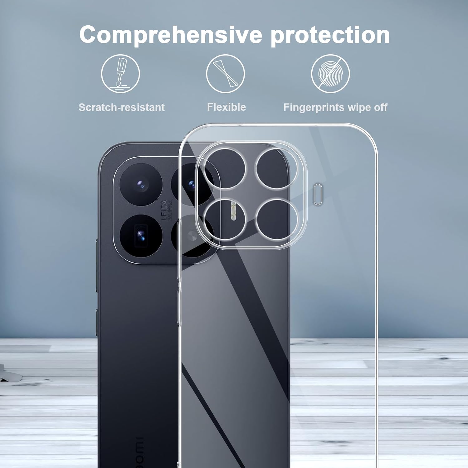 Husa pentru Xiaomi 17T Pro, Anti-Shock 1.5mm, cu protectie lentile, transparenta