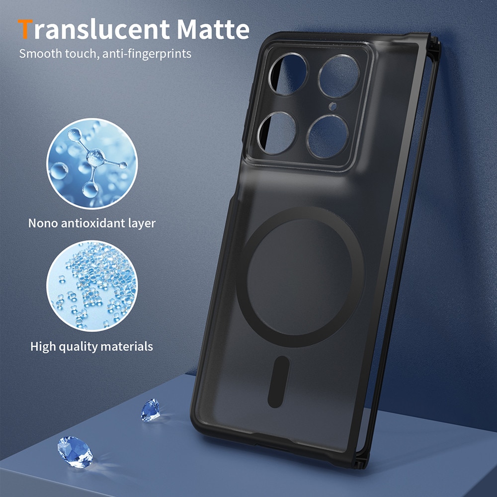 Husa premium pentru Motorola Razr Fold CareFree Defender, cu MagFit, Design Slim & Protectie Completa, Never-Yellow, anti-amprente - negru mat