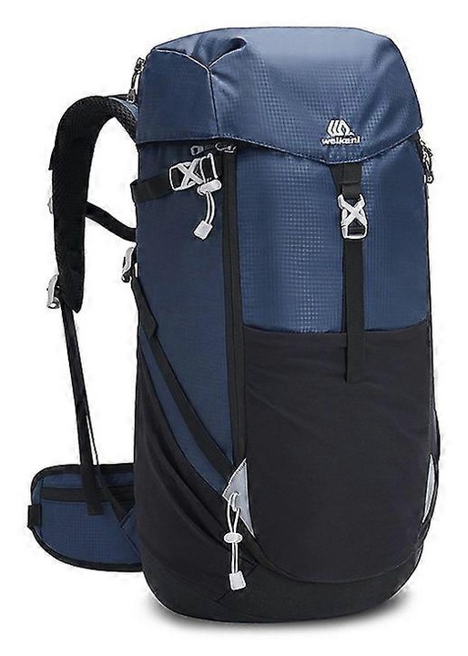 Rucsac drumetie 50L impermeabil, usor, albastru inchis, 63x28x19cm