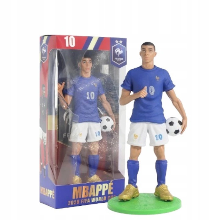 Колекционерска фигурка Kylian Mbappé Real Madrid, 22 см, с топка