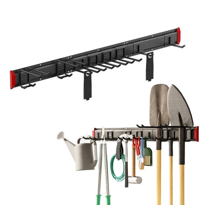Maclean fali szerszámrendező, acél, max. terhelhetőség 228 kg, szélesség 1222 mm, MC-179