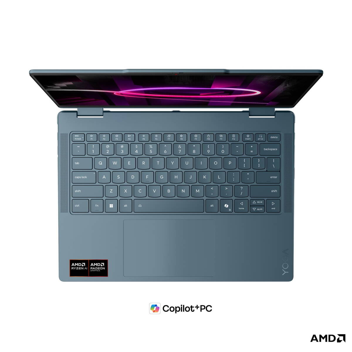 Laptop Lenovo Yoga 7 Gen 11 14AGP11 Ryzen AI 5 435 14inch WUXGA Touch OLED 16GB 512GB Windows 11 Home Tidal Teal