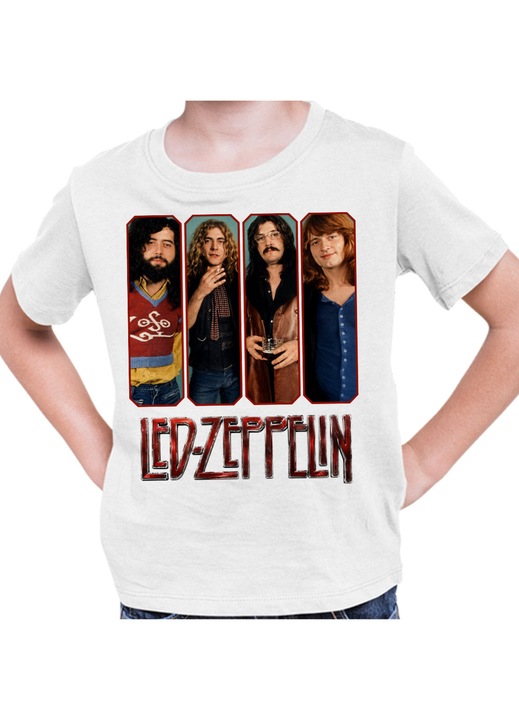 Gyerek Fiú Póló Led Zeppelin Legend Merch, Fehér