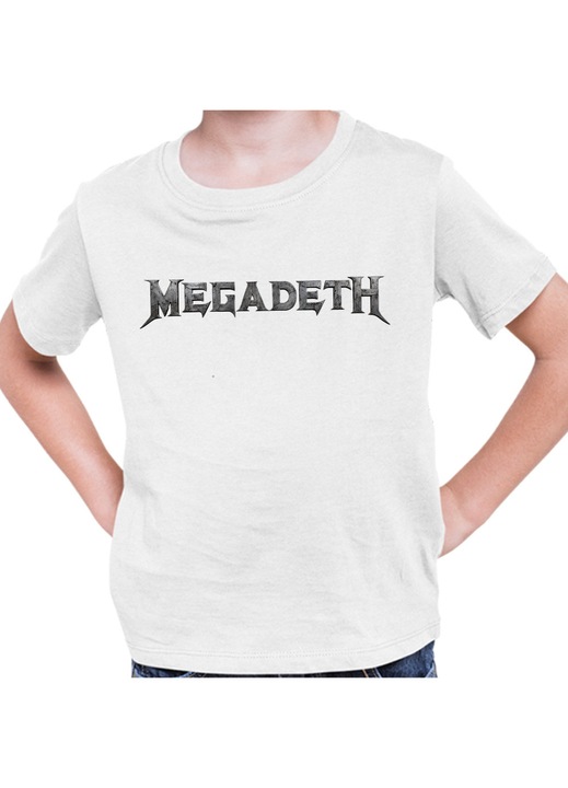 Gyerek Fiú Póló Megadeth Heave Metal Merch, Fehér