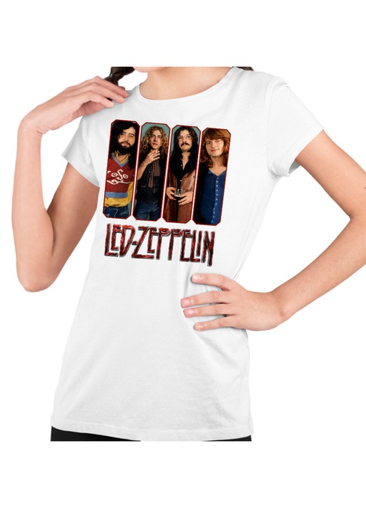 Gyerek Lány Póló Led Zeppelin Legend Merch, Fehér