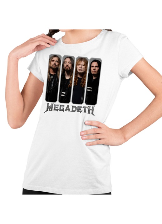 Gyerek Lány Póló Megadeth Legend Heave Metal, Fehér