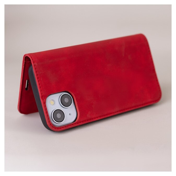 Husa Tip Flip Cover Upzz Suede Compatibila Cu Honor 600 LITE, Magnet Incorporat, Piele Ecologica Soft, Rosu