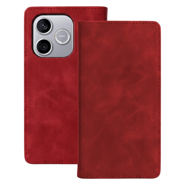 Husa Tip Flip Cover Upzz Suede Compatibila Cu Honor 600 LITE, Magnet Incorporat, Piele Ecologica Soft, Rosu