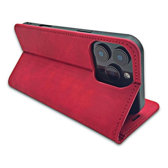Husa Tip Flip Cover Upzz Suede Compatibila Cu Honor 600 LITE, Magnet Incorporat, Piele Ecologica Soft, Rosu