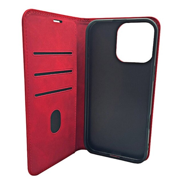 Husa Tip Flip Cover Upzz Suede Compatibila Cu Honor 600 LITE, Magnet Incorporat, Piele Ecologica Soft, Rosu