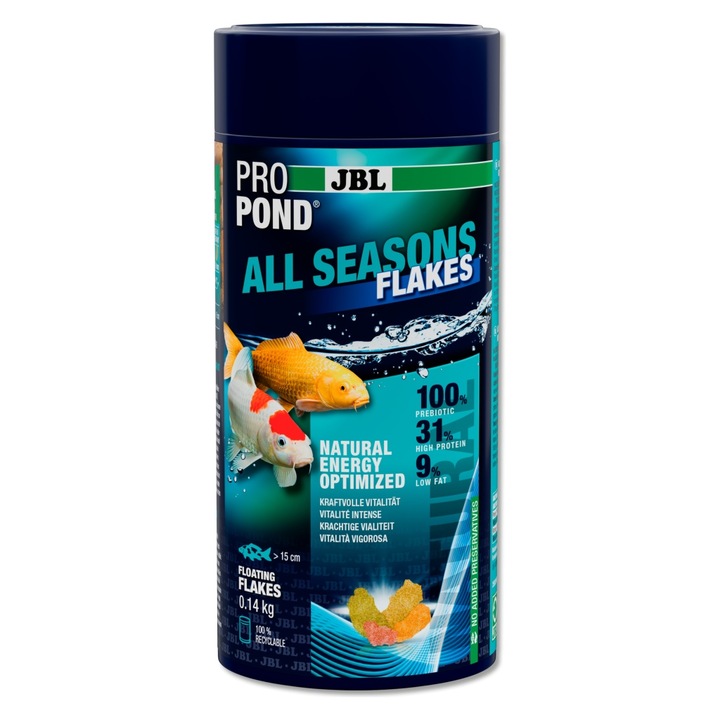 Храна за езерни риби JBL ProPond All Seasons Flakes 0.14 kg