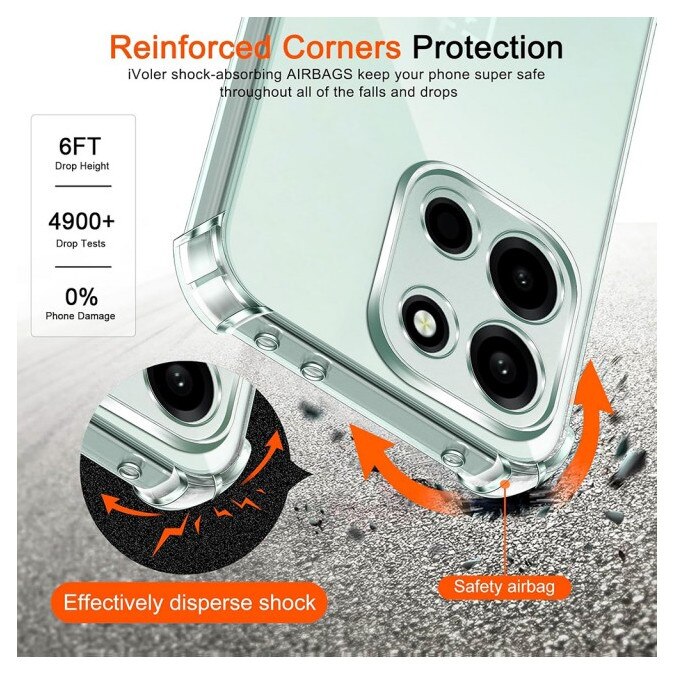 Husa Upzz® Shock Armor Compatibila Cu OnePlus Nord 6, Protectie Sporita, Silicon, Transparenta