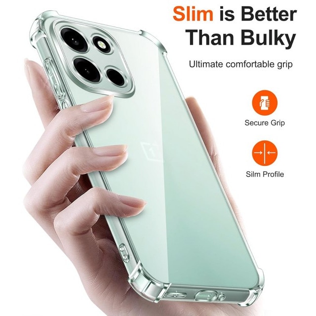 Husa Upzz® Shock Armor Compatibila Cu OnePlus Nord 6, Protectie Sporita, Silicon, Transparenta