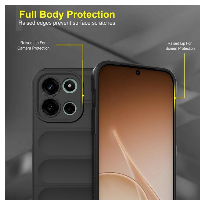 Husa Upzz® Magic Shield Pentru OnePlus Nord 6, Super Grip, MicroFibra la Interior, Anti Soc - Negru