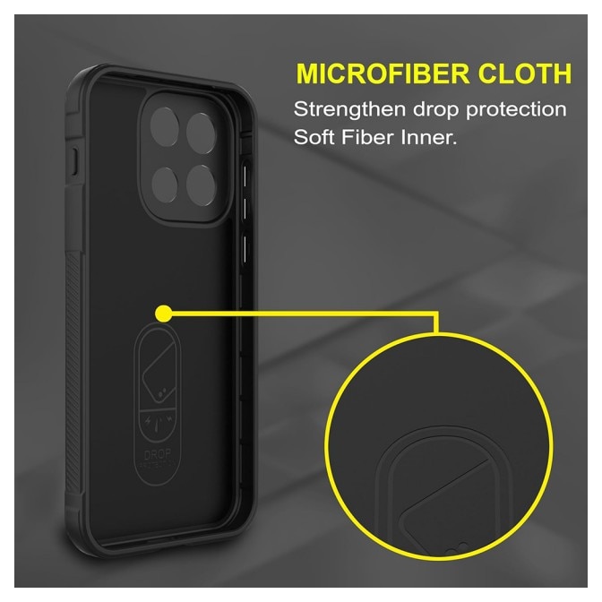 Husa Upzz® Magic Shield Pentru OnePlus Nord 6, Super Grip, MicroFibra la Interior, Anti Soc - Negru