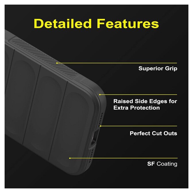 Husa Upzz® Magic Shield Pentru OnePlus Nord 6, Super Grip, MicroFibra la Interior, Anti Soc - Negru