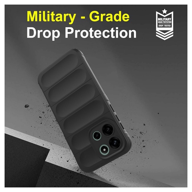 Husa Upzz® Magic Shield Pentru OnePlus Nord 6, Super Grip, MicroFibra la Interior, Anti Soc - Negru