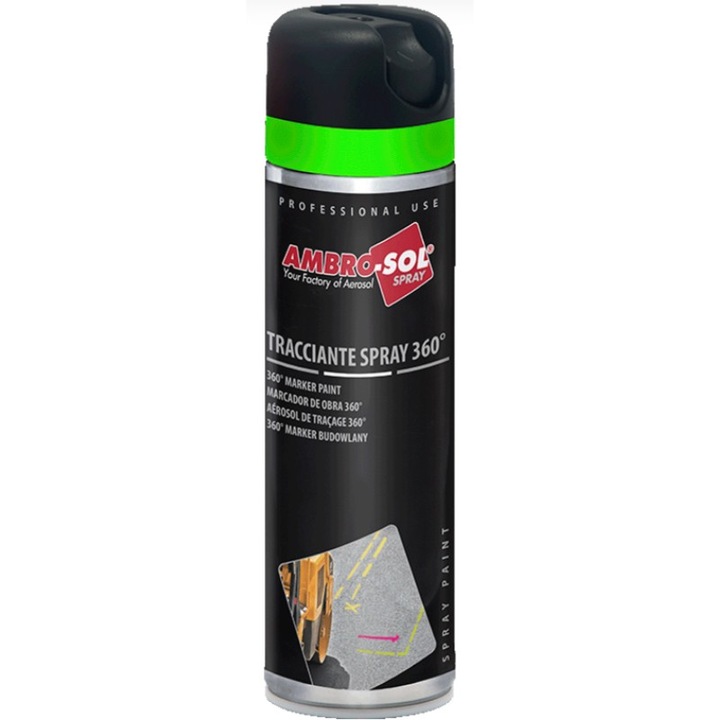 Geodéziai/építési jelölő spray, Ambro-Sol, zöld 500 ml