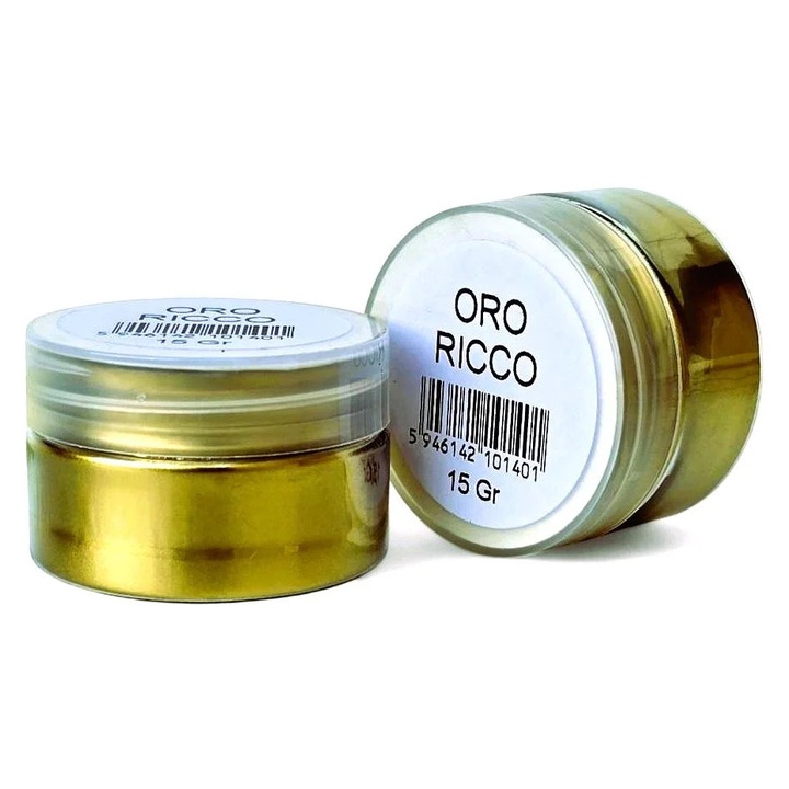 PIGMENT METALIC SOLID, art line DEVE, ORO RICCO 15 GR, kompatibilis epoxigyantával, akril médiumokkal, folyékony aranyfólia hatás eléréséhez